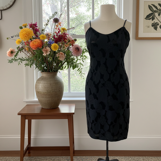 1980's Black Prom Dress Vintage Women's Small/ Medium