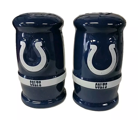 NFL Indianapolis Colts Ceramic Salt & Pepper Shaker Set, Encore New