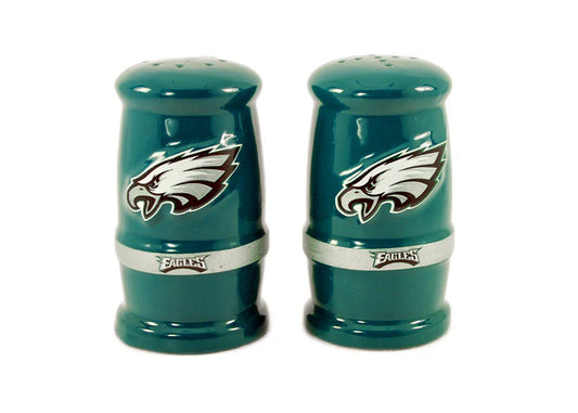 NFL Philadelphia Eagles Ceramic Salt & Pepper Shaker Set, Encore New