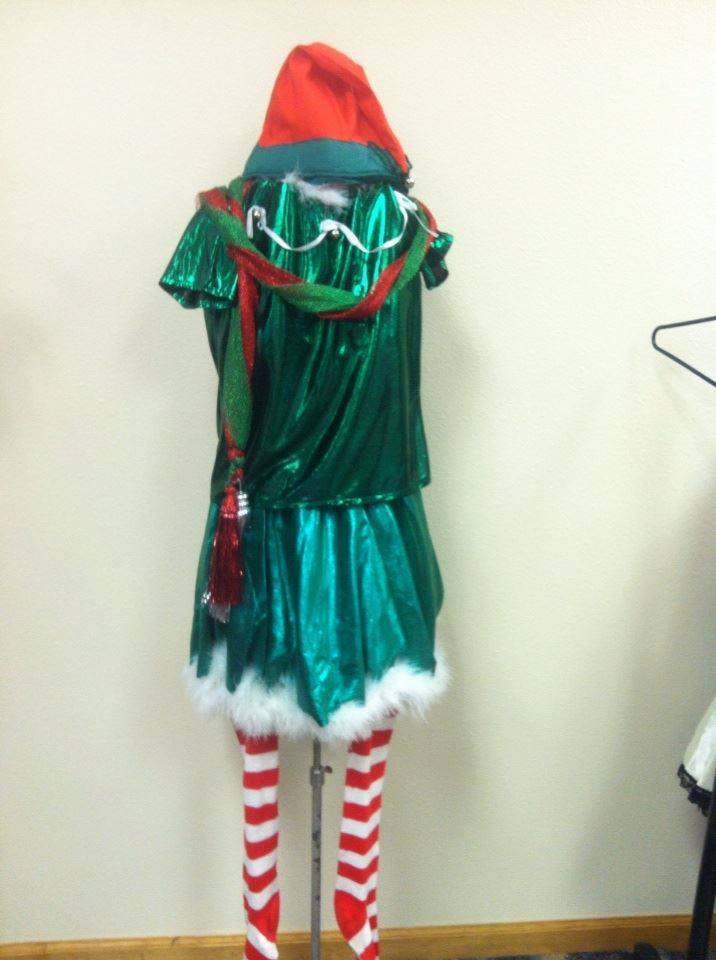Elf Girl Holiday Costume Large Child