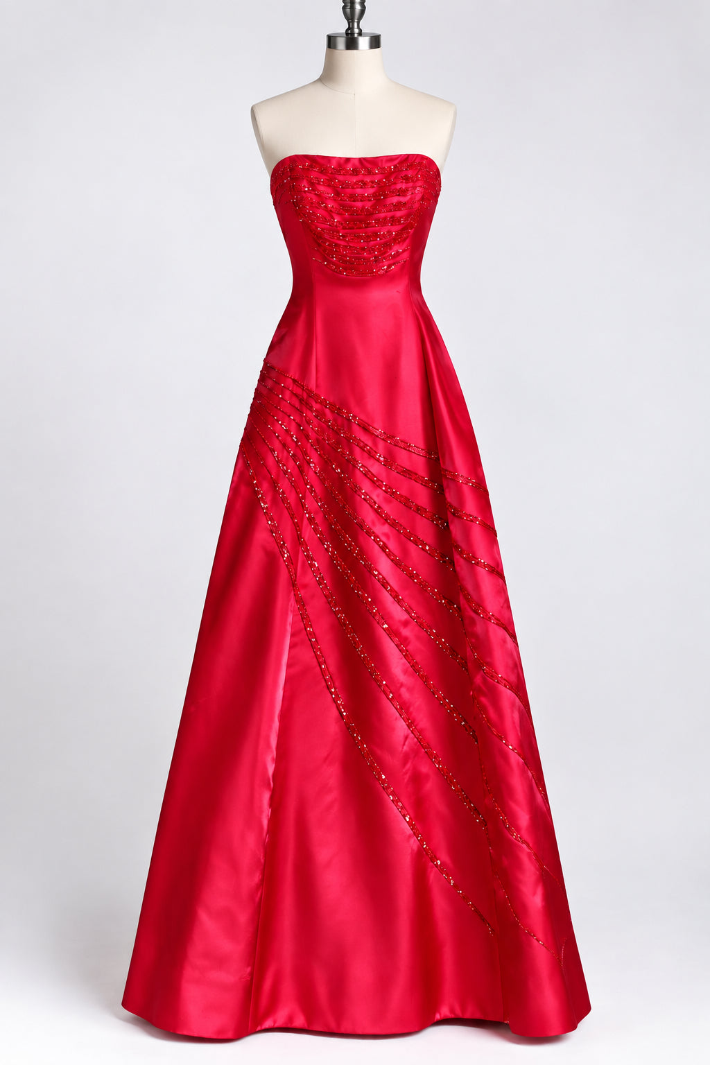 Prom Strapless Red Dress Morgan & Company - Ladies Prom Dress size 5/6