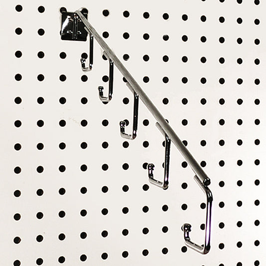 Pegboard Chrome 5 Hook  Waterfall