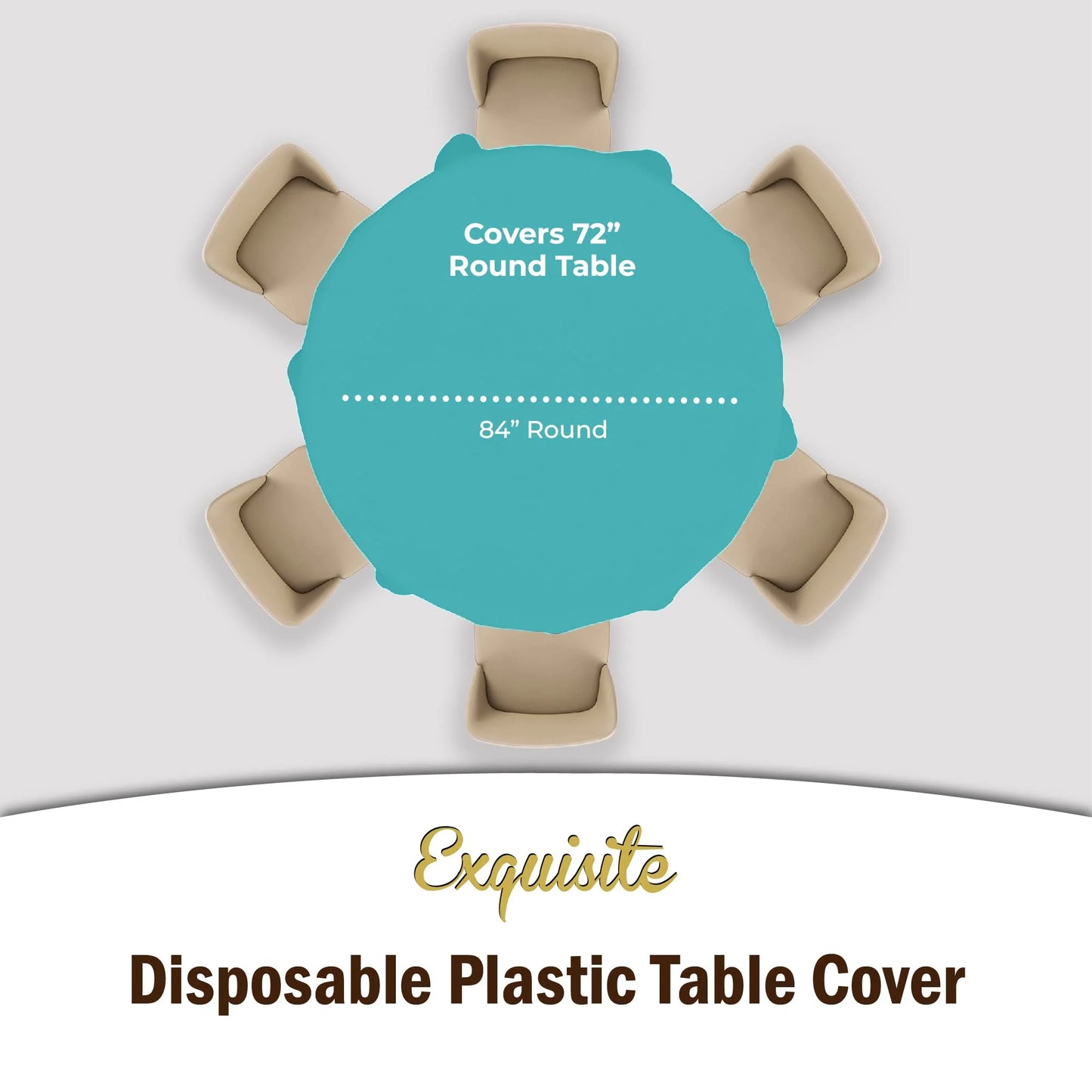 Plastic Table Cover 84" Round