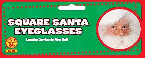 Rectangular Square Rim Santa Glasses