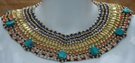 Cleopatra Egyptian Scarab Collar Necklace Costume Accessories