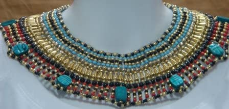 Cleopatra Egyptian Scarab Collar Necklace Costume Accessories