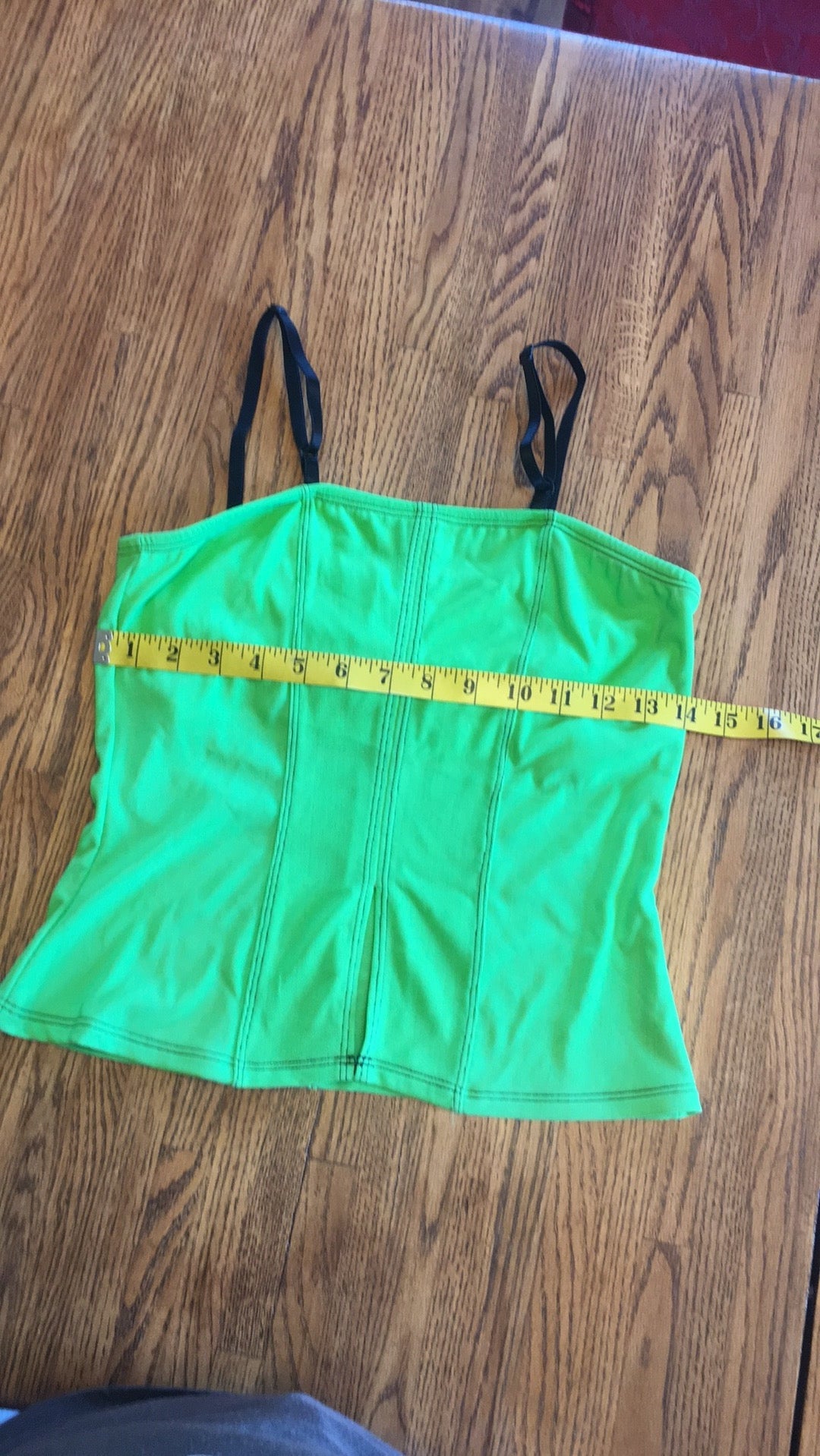 Body Wrappers Lime Green Camisole Corset Top Ladies Medium #7212