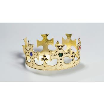 Prince / King Adult Crown - Adjustable Gold Plastic