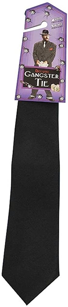 Roaring Twenties Tie - Adult Black Long Wide Tie