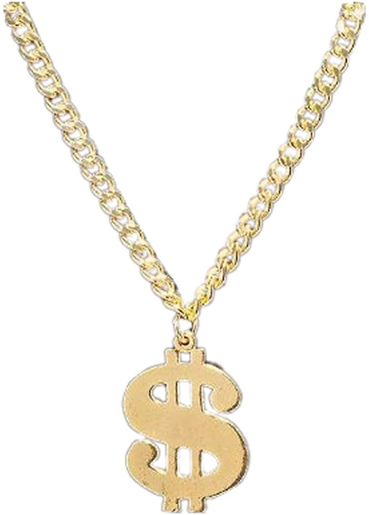 Men's Gold Dollar Sign Pimp Necklace 30011
