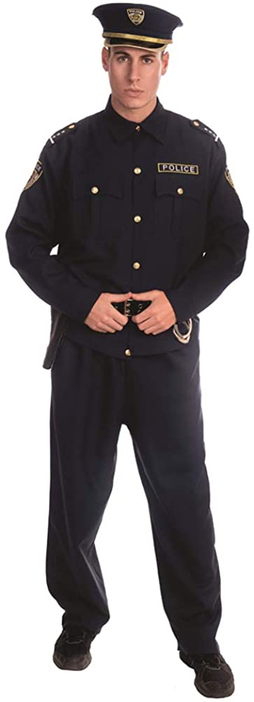 Police Officer Costume Set Adult Men's Preowned Lg/Xlg