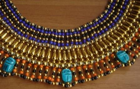 Cleopatra Egyptian Scarab Collar Necklace Costume Accessories