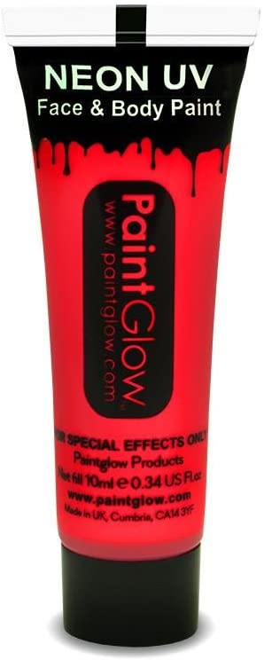 Uv Neon Face + Body Paint. Red 10ml