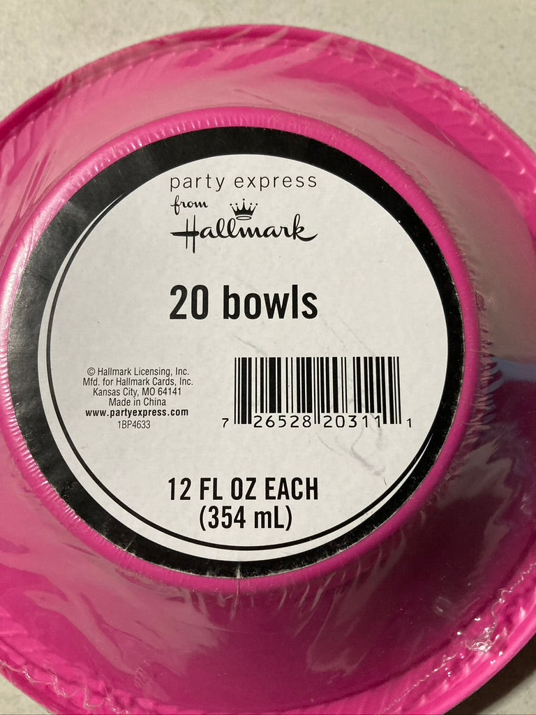 Plastic 12 oz Disposable Bowls - 20 per package
