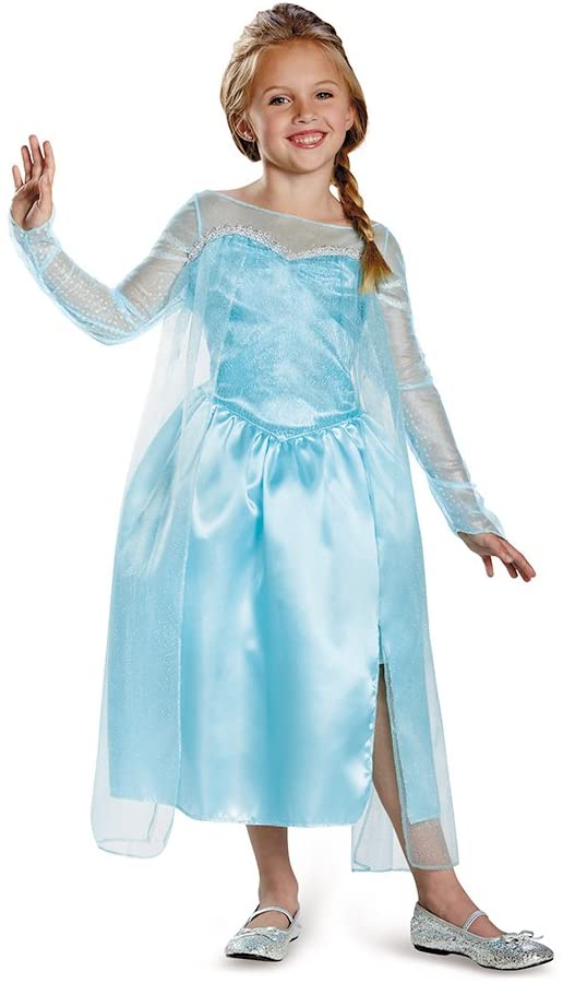 Frozen Elsa Snow Queen Gown Classic Girls Costume, Medium 7-8