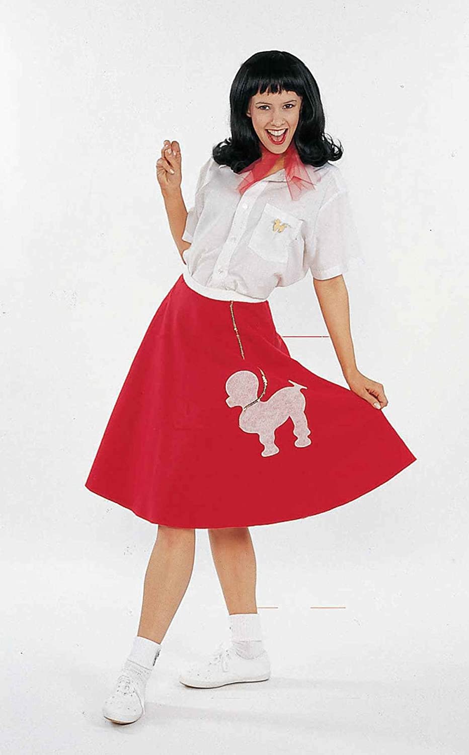 Poodle Red Skirt Ladies Adult Size 6 - 14