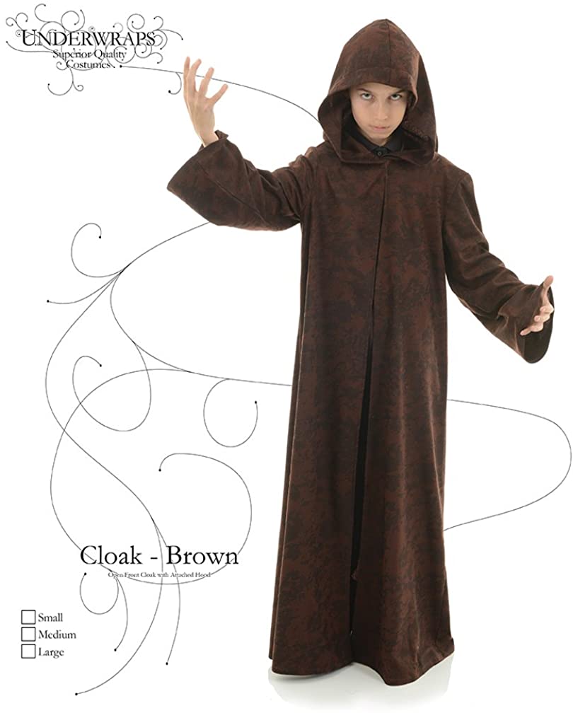 Cloak Brown, Jedi  or Monk Robes Child Costume Small 4 - 6