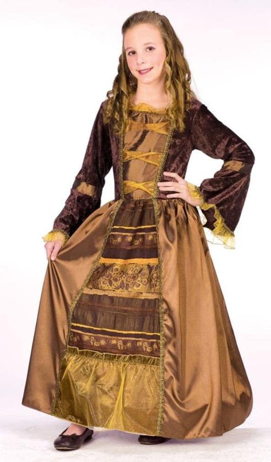 Baroness Child Girls Costume Renaissance Medieval Velvet Dress- Small