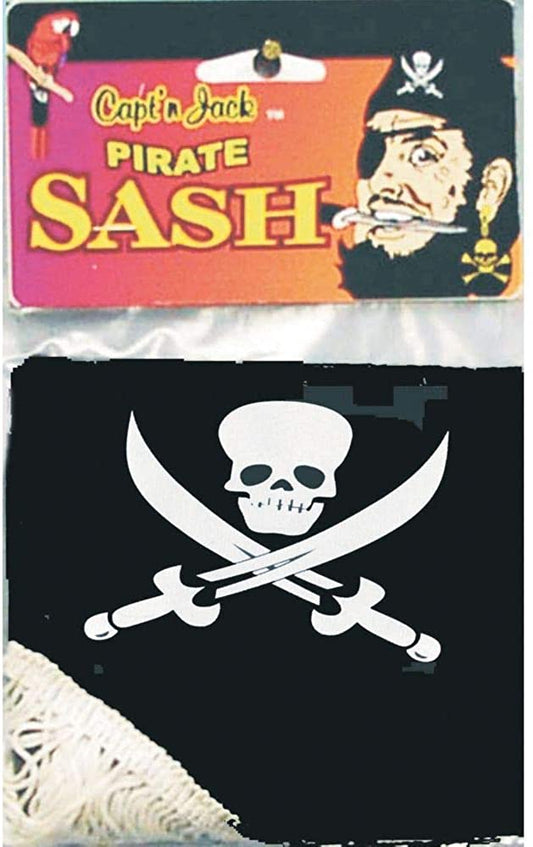Capt'n Jack Black Pirate Sash Costume Accessory