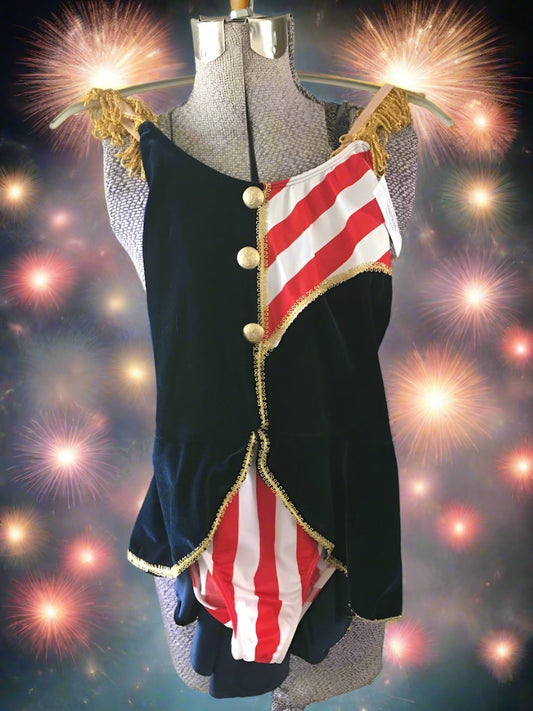 Patriotic Leotard Ladies Large Adult Costume