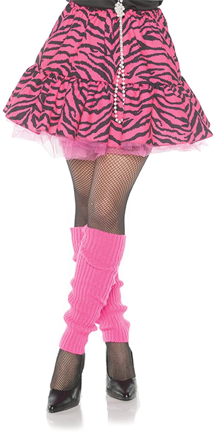 80's Retro Flashback Zebra Women's Skirt Pink Medium