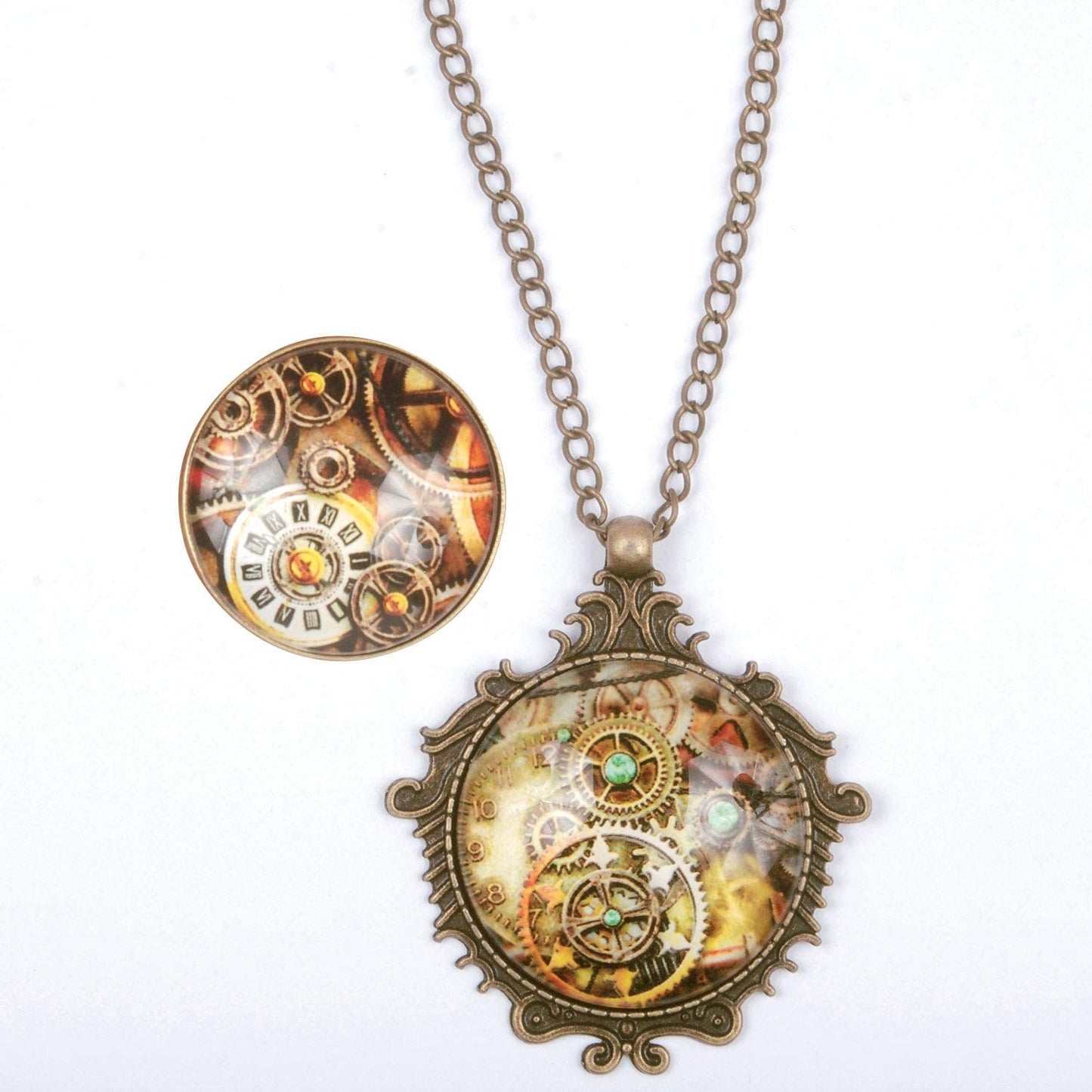 Steampunk Costume Necklace & Ring Set