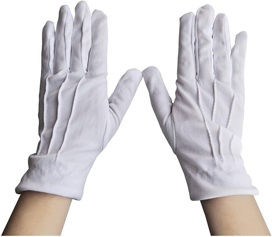 Matte Wrist Length Womens Adult Costume Gloves White