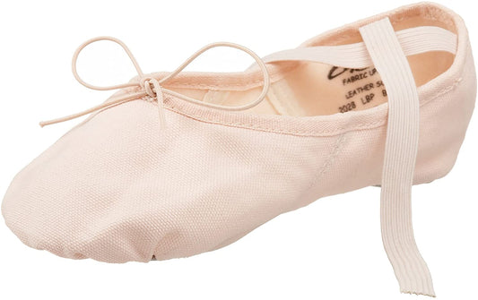 Capezio Girls Child 2028C Canvas Juliet Ballet Shoe Light Ballet Pink 2.5