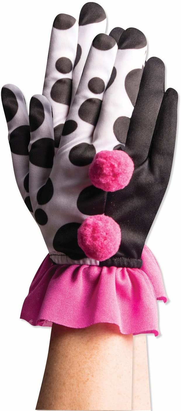 Harlequin Clown Ruffle Gloves