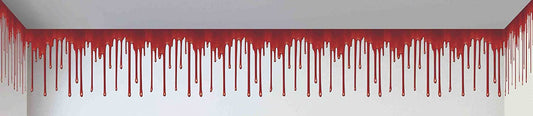 Dungeon Decor Wall Border Backdrop, 100', Dripping Blood