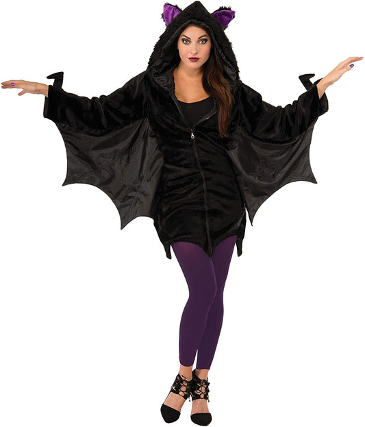 Women's Black Cat Hoodie Zip Jacket Adult Costume