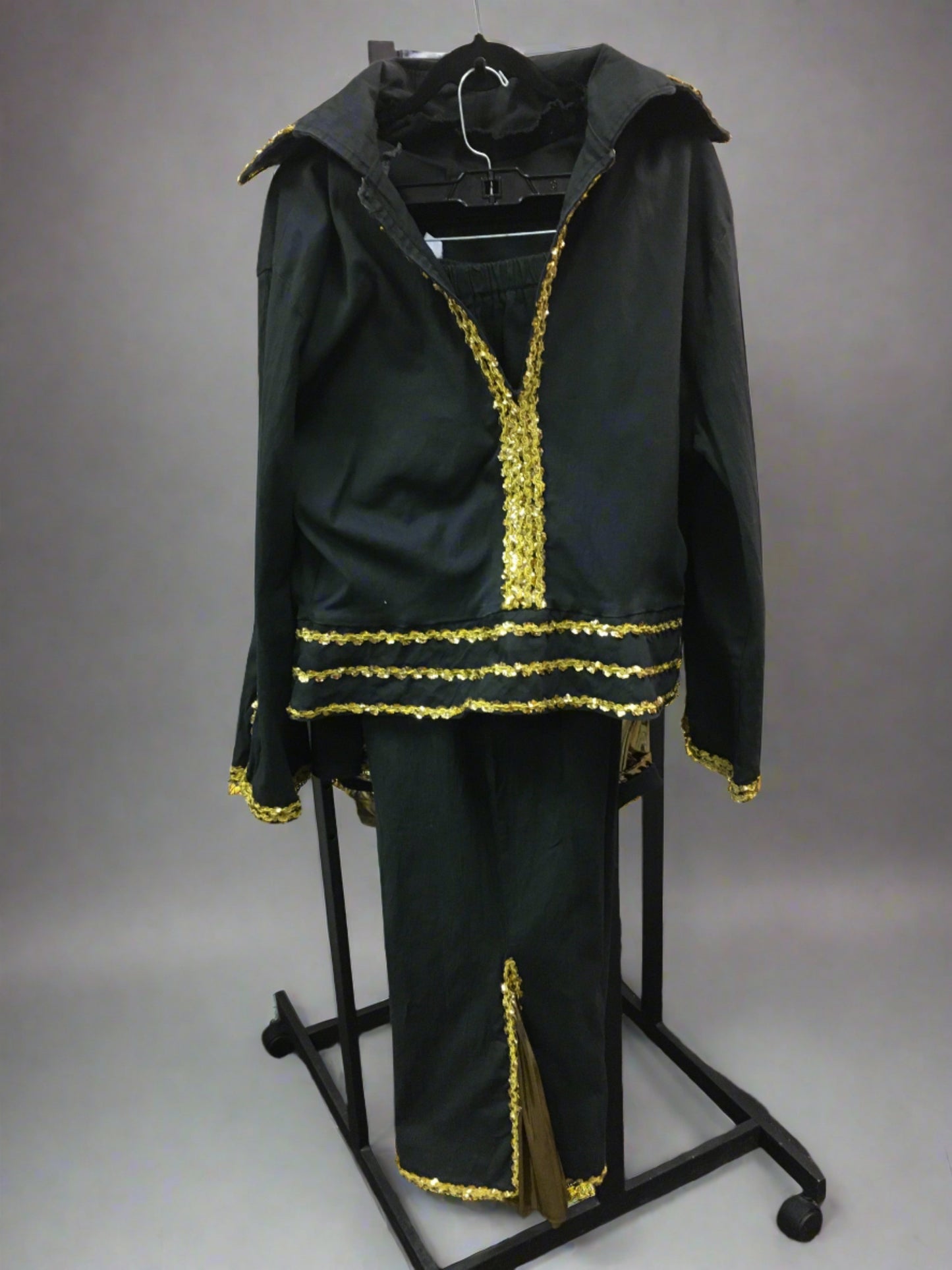 Elvis Men's Black & Gold Large Adult Costume