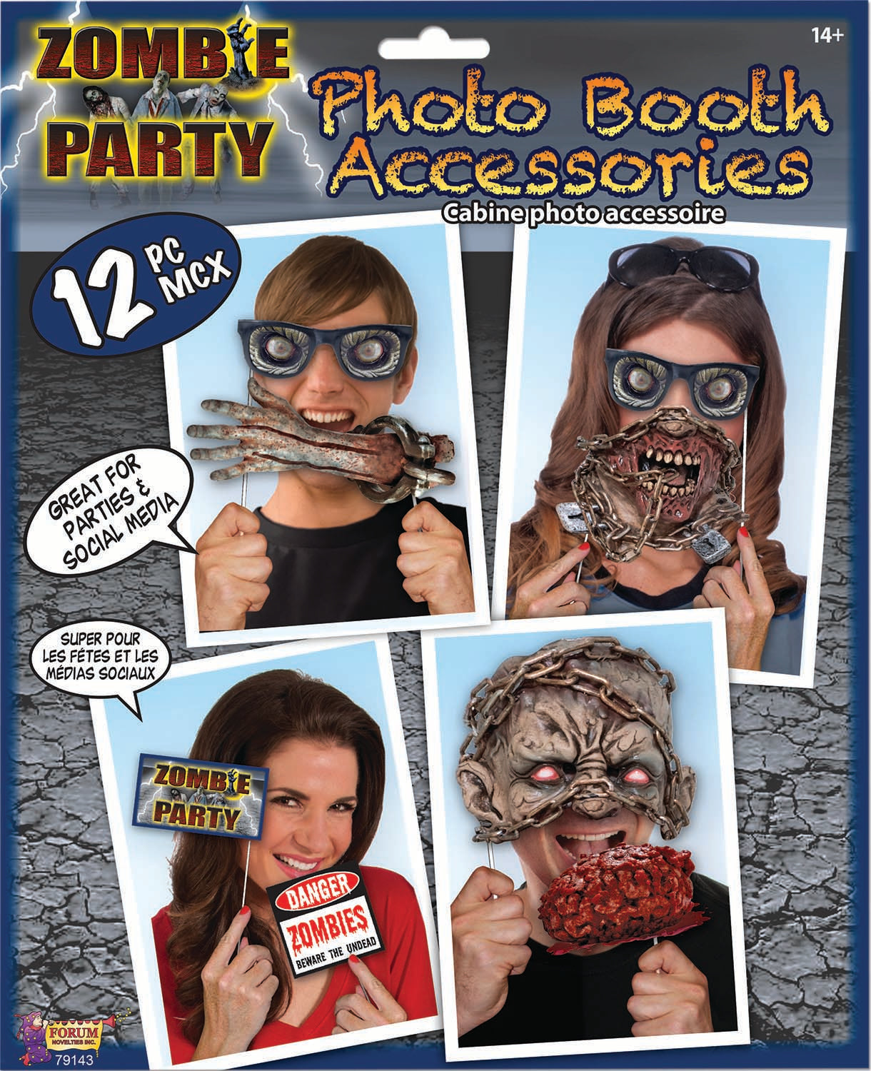 Zombie Party Prop Photo Booth Kit Halloween Accessories