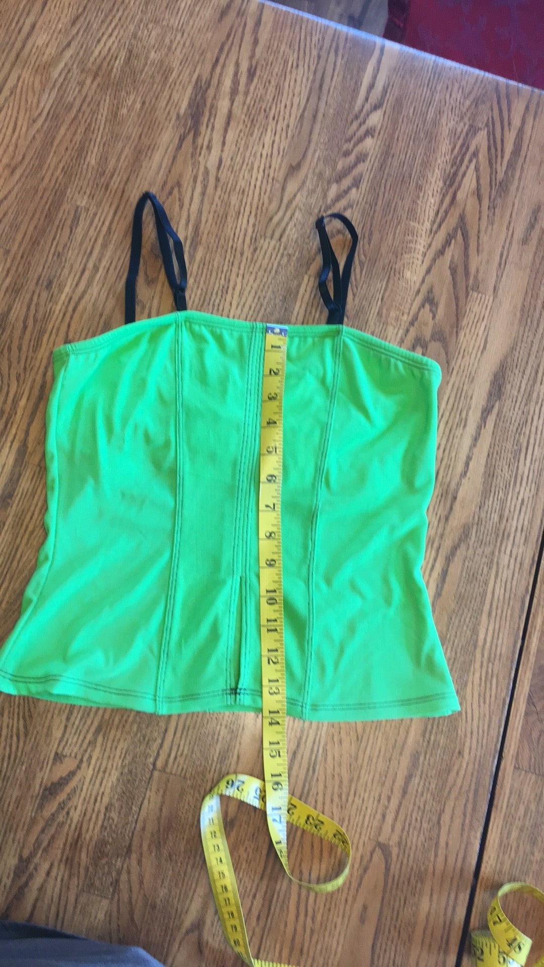 Body Wrappers Lime Green Camisole Corset Top Ladies Medium #7212