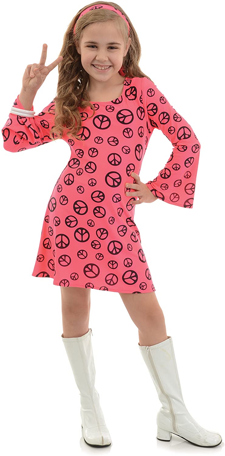 Peace Hippie Costume Dress - Child Small 4 - 6
