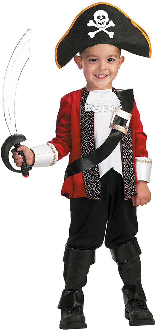 El Captian Child Pirate Costume- Small 4 - 6