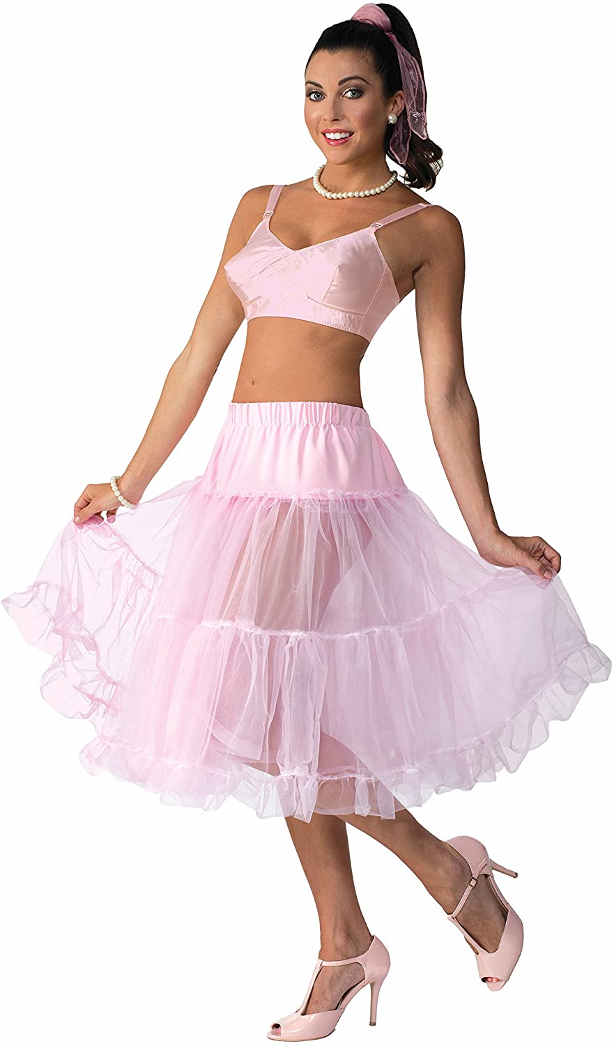 Flirting with The 50's Rockabilly Women's Pink Crinoline Petticoat