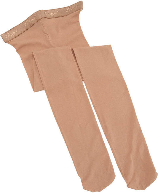Capezio Girls Hold & Stretch Footed Tight 14C Light Suntan Large Child