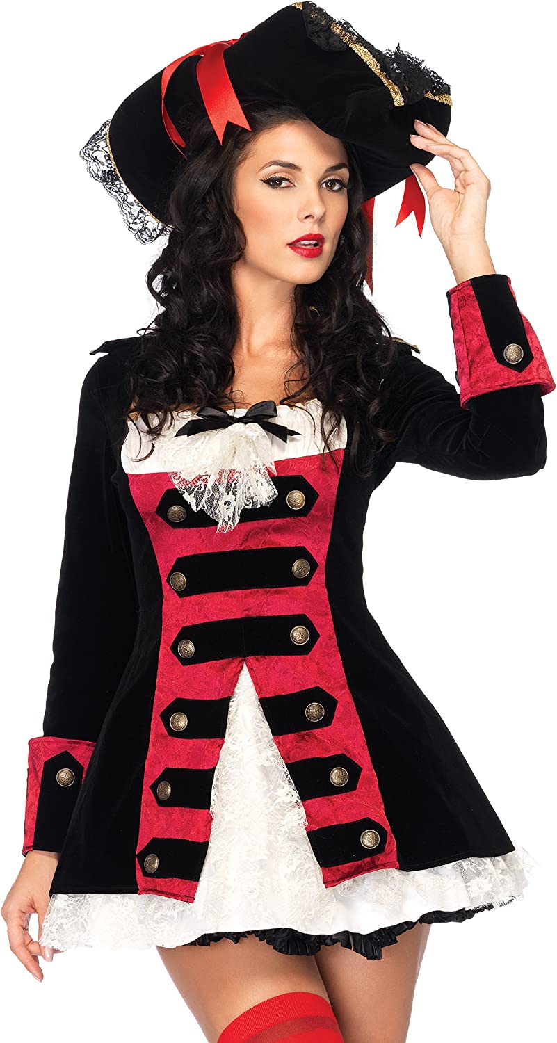 Charming Pirate Captain Adult Women's Dress Costume - Medium