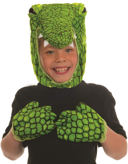 UNDERWRAPS Kid's Children's Animal Pack Dress Up Kit - Alligator Childrens Costume, Green, One Size