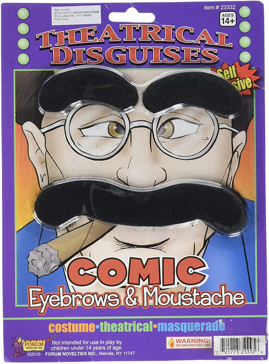 Comic Eyebrows & Moustache Accessory