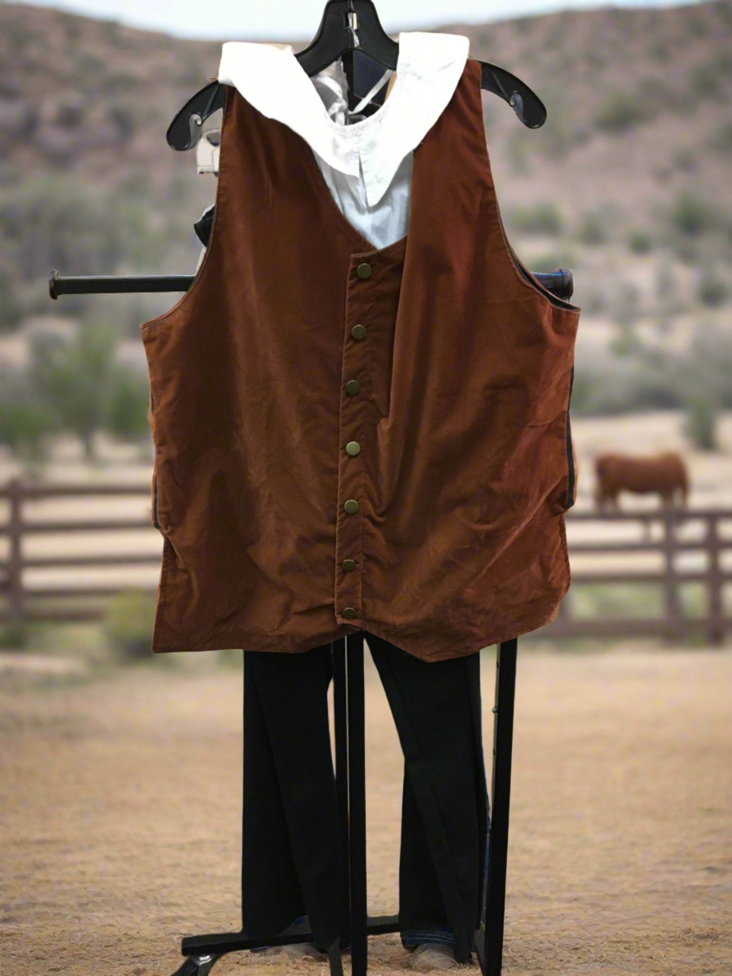 Brown Suede Western XLG Vest - Dickey not included