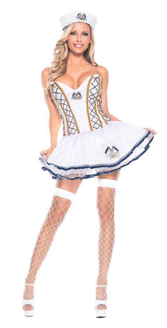 Sailor Ladies Adult Costume Small/Medium,  Medium/Large