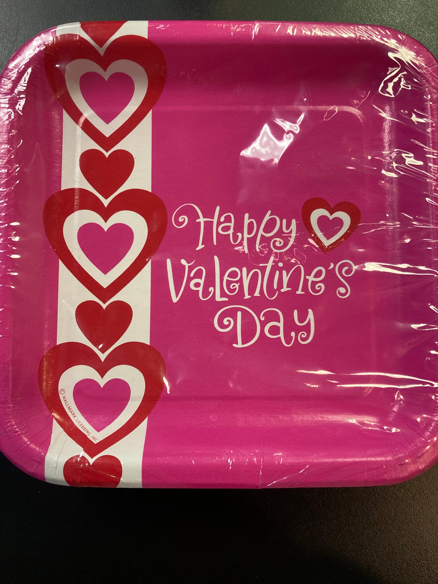 Valentines Day Pink  7" Square Plates