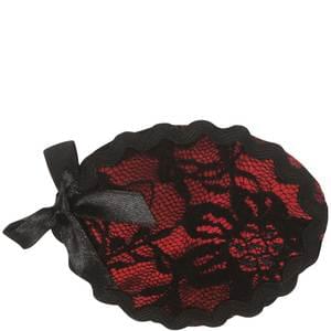 Ladies Red Eye Patch with Black Lace