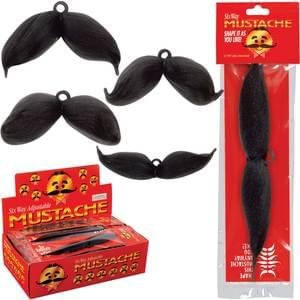 6 Way Adult Moustache Black or Gray