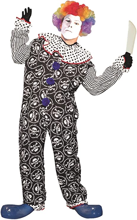 Deluxe Scary Clown Adult Costume Std