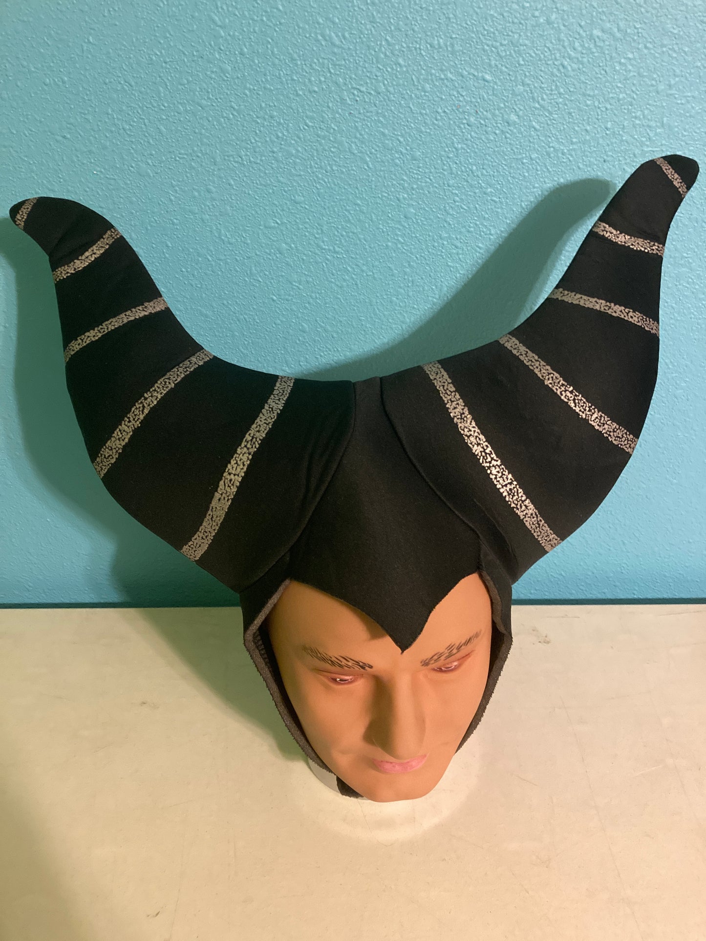 Maleficent Villain Sleeping Beauty Horns Soft Plush Hat - One Size Adult Costume