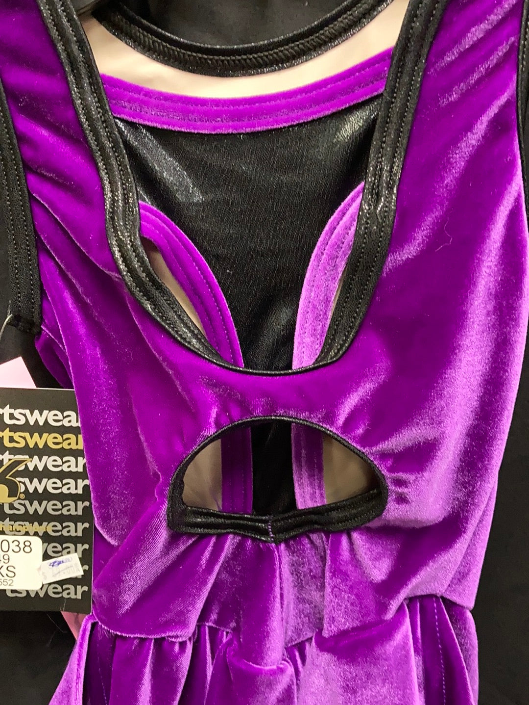 GK Figure Skating Dress Child XS - Toddler Velvet Purple SK1038