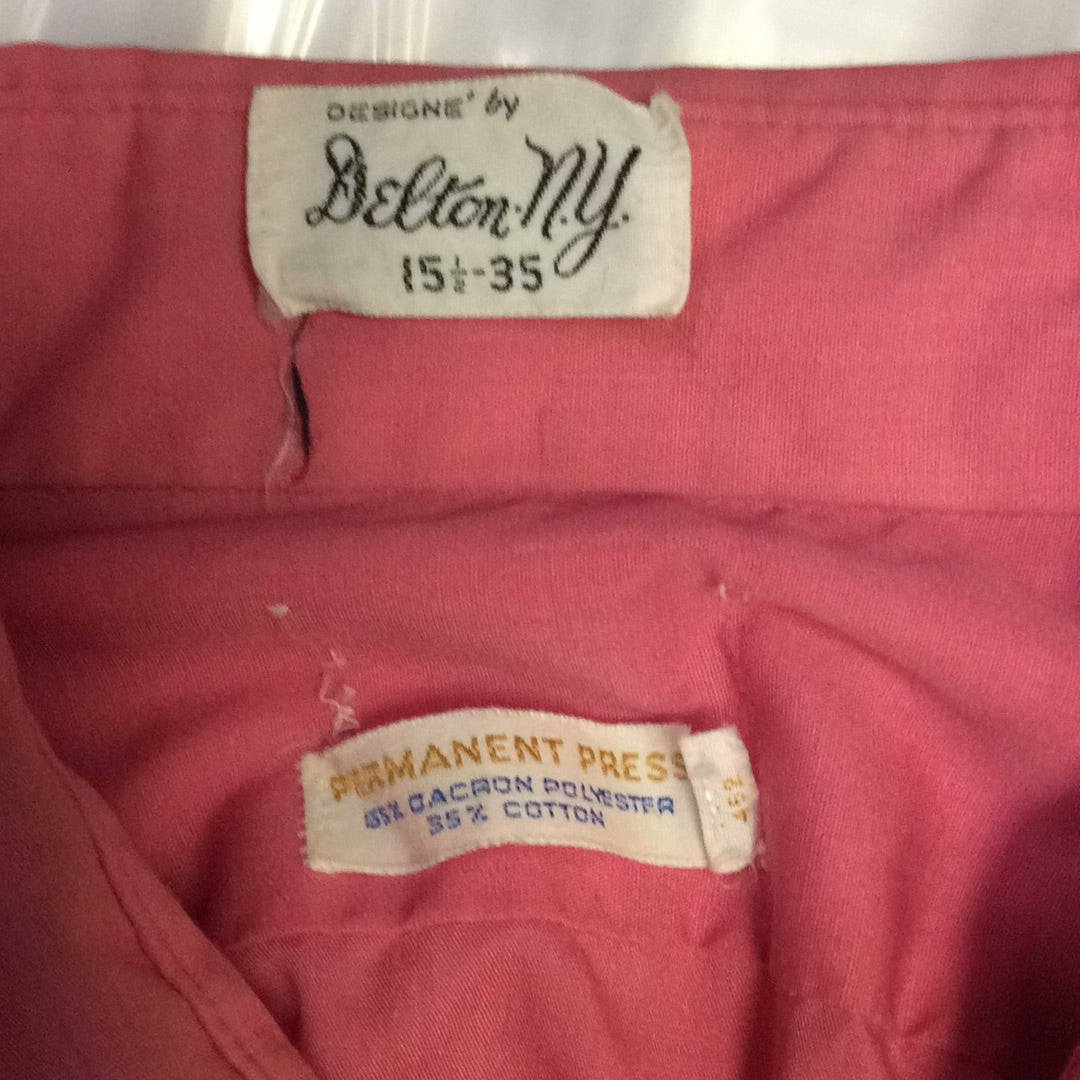 Tuxedo Ruffled Front Men's Pink Vintage Rental Shirt For Sale